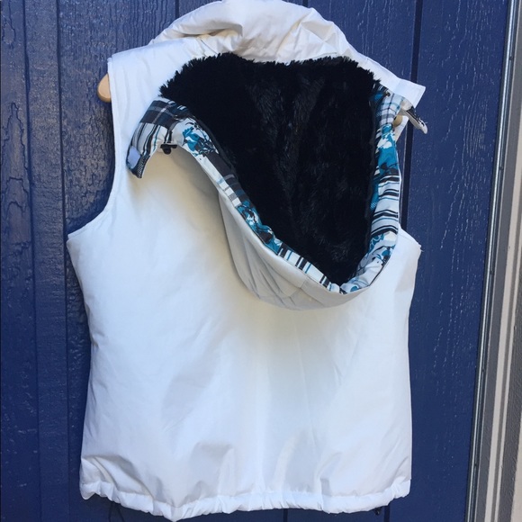 MAKEANOFFER Beautiful Snow White Mountain Winter Vest Hood ❄️ - Picture 11 of 14